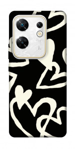 Чехол Black and white hearts для Infinix Zero 30 4G