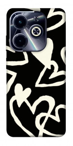 Чохол Black and white hearts для TECNO Spark Go 2024