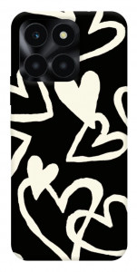 Чохол Black and white hearts для Huawei Honor X6a