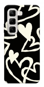 Чехол Black and white hearts для Infinix Hot 50 4G