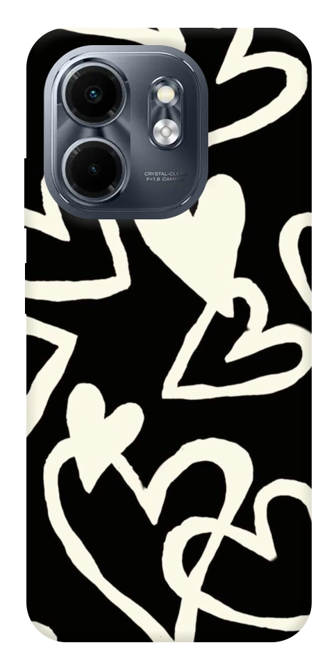 Чехол Black and white hearts для Infinix Smart 9 4G