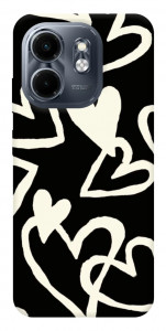 Чехол Black and white hearts для Infinix Smart 9 4G