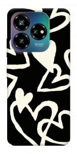 Чохол Black and white hearts для ZTE Nubia V60