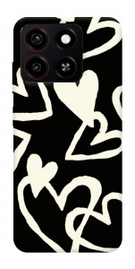 Чохол Black and white hearts для ZTE Blade A35 4G