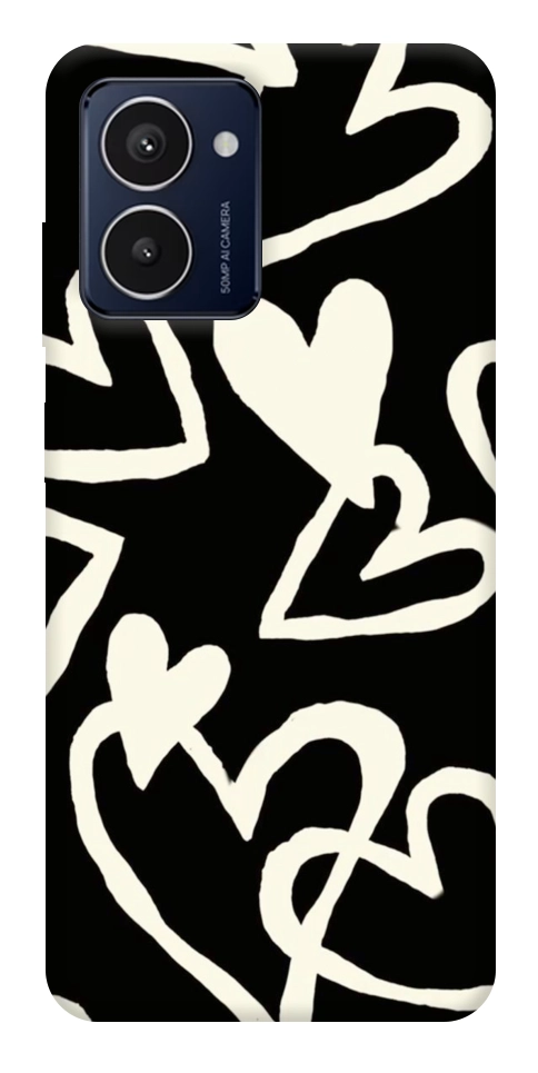 Чехол Black and white hearts для HMD Pulse Pro