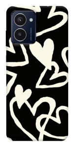 Чохол Black and white hearts для HMD Pulse Pro