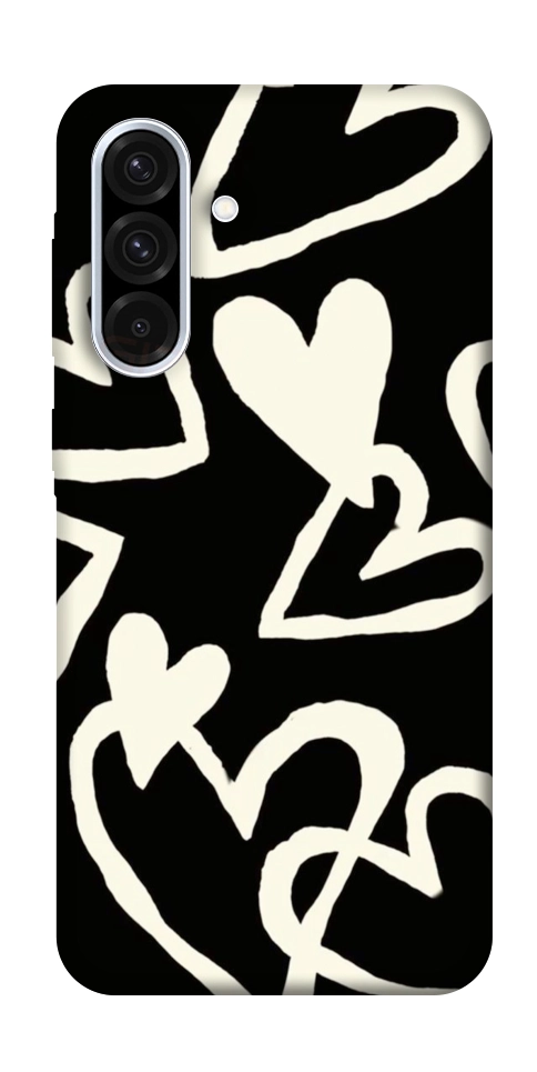 Чехол Black and white hearts для Galaxy A36 5G