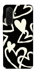 Чехол Black and white hearts для Galaxy A26 5G