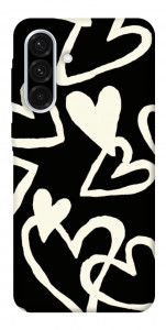 Чехол Black and white hearts для Galaxy A56 5G