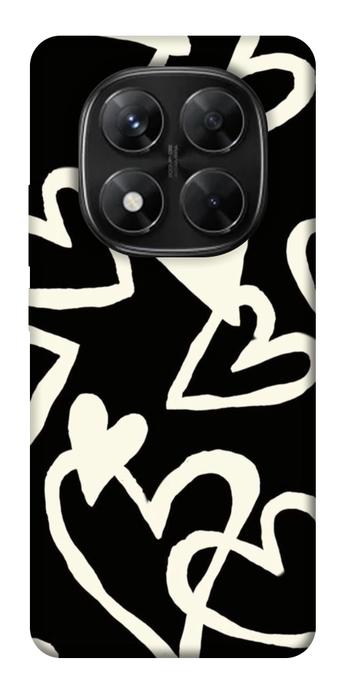 Чехол Black and white hearts для Xiaomi Redmi Note 14 Pro 5G