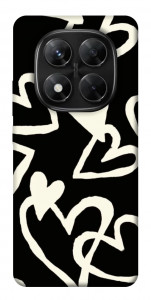 Чохол Black and white hearts для Xiaomi Redmi Note 14 Pro 5G