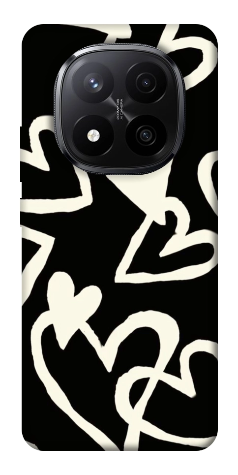 Чехол Black and white hearts для Xiaomi Redmi Note 14 Pro+ 5G