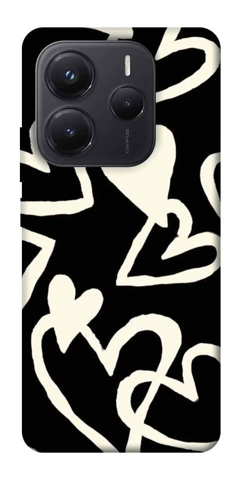 Чехол Black and white hearts для Xiaomi Redmi Note 14 5G