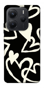 Чохол Black and white hearts для Xiaomi Redmi Note 14 5G