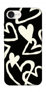 Чохол Black and white hearts для iPhone 16e