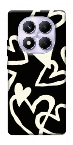 Чохол Black and white hearts для Xiaomi Poco X7