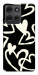 Чехол Black and white hearts для Motorola Moto G75 5G