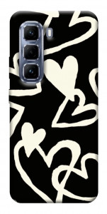 Чохол Black and white hearts для Infinix Hot 50 Pro