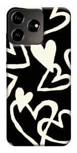 Чохол Black and white hearts для ZTE Blade V50 Design 4G