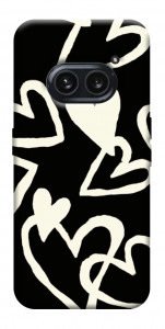 Чохол Black and white hearts для Nothing Phone (2a)