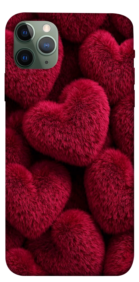 Чехол Fluffy hearts для iPhone 11 Pro Max