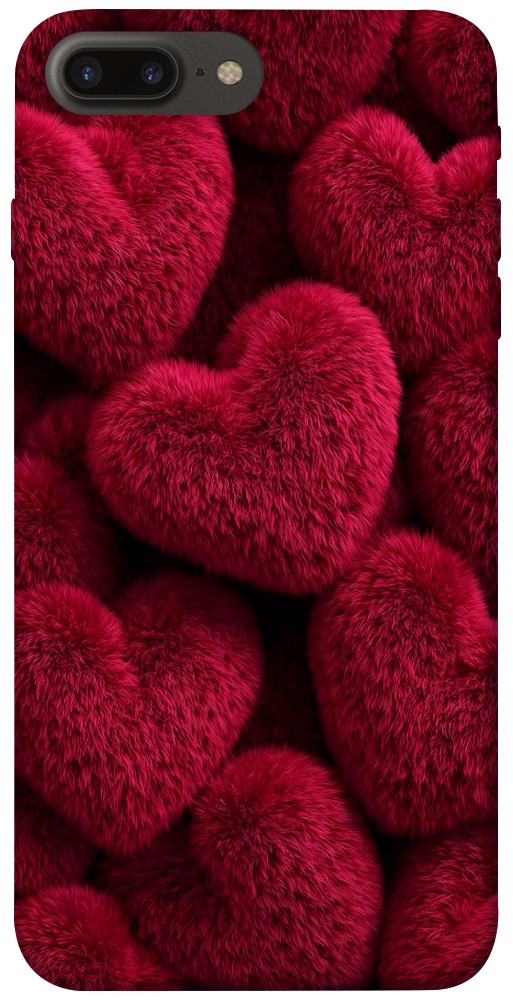 Чехол Fluffy hearts для iPhone 7 Plus