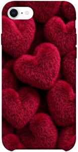 Чехол Fluffy hearts для iPhone SE (2020)