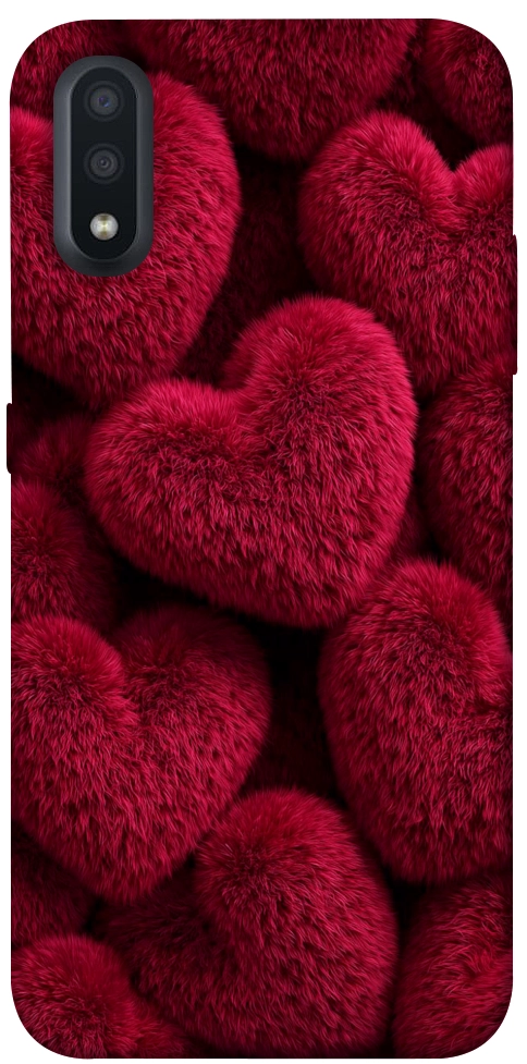Чехол Fluffy hearts для Galaxy A01