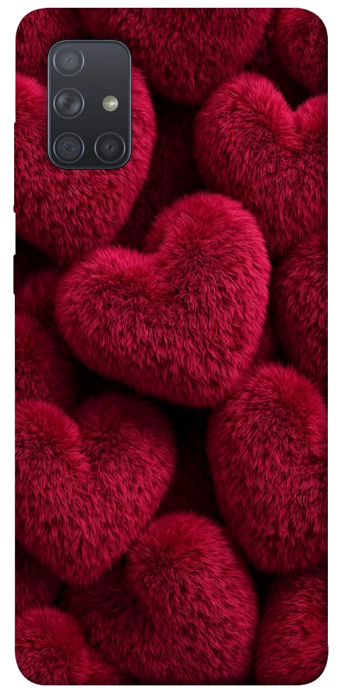 Чехол Fluffy hearts для Galaxy A71 (2020)