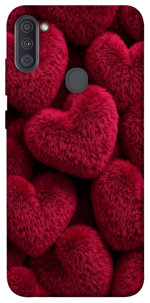 Чехол Fluffy hearts для Galaxy A11 (2020)