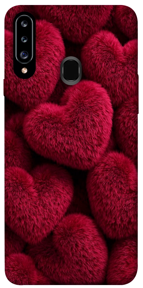 Чехол Fluffy hearts для Galaxy A20s (2019)
