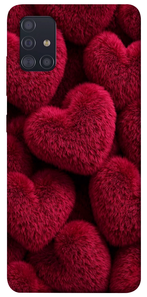 Чехол Fluffy hearts для Galaxy A51 (2020)