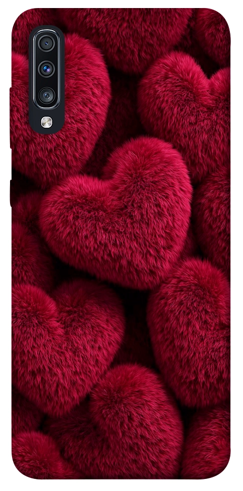 Чехол Fluffy hearts для Galaxy A70 (2019)