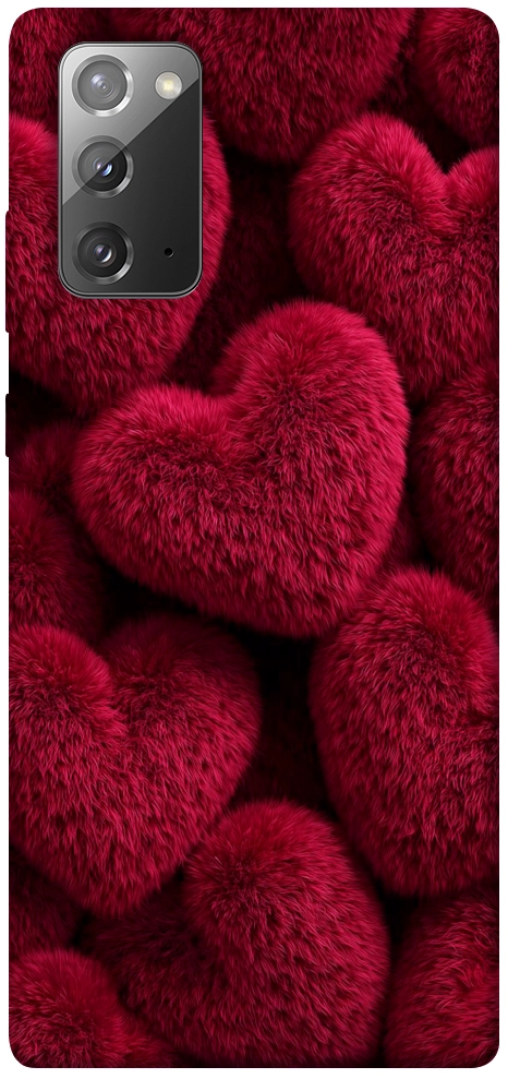 Чохол Fluffy hearts для Galaxy Note 20
