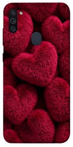 Чохол Fluffy hearts для Galaxy M11 (2020)