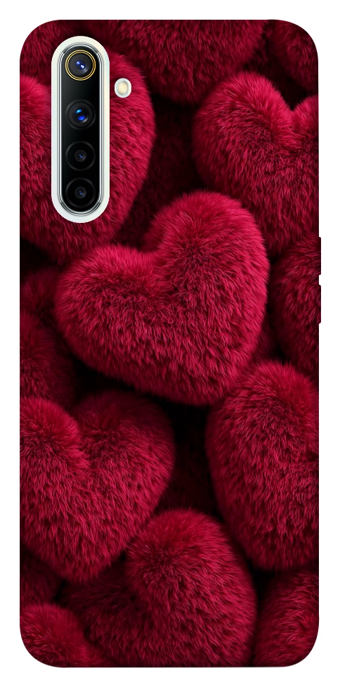 Чохол Fluffy hearts для Realme 6