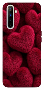 Чехол Fluffy hearts для Realme 6