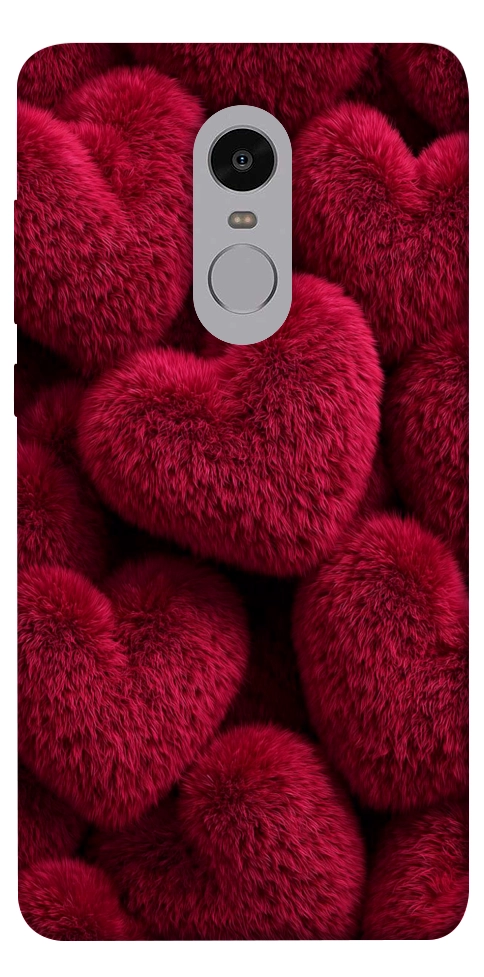 Чехол Fluffy hearts для Xiaomi Redmi Note 4X