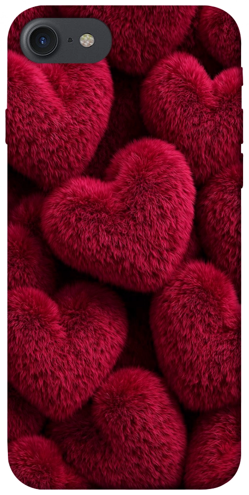 Чехол Fluffy hearts для iPhone 8
