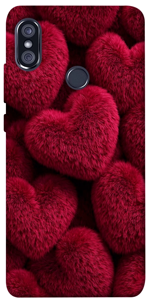 Чехол Fluffy hearts для Xiaomi Redmi Note 5 (Dual Camera)