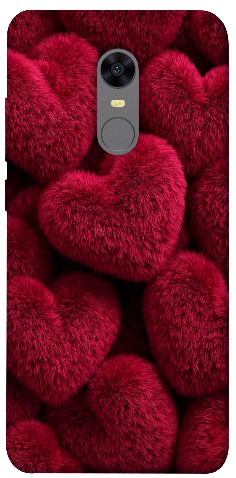 Чехол Fluffy hearts для Xiaomi Redmi Note 5 (Single Camera)