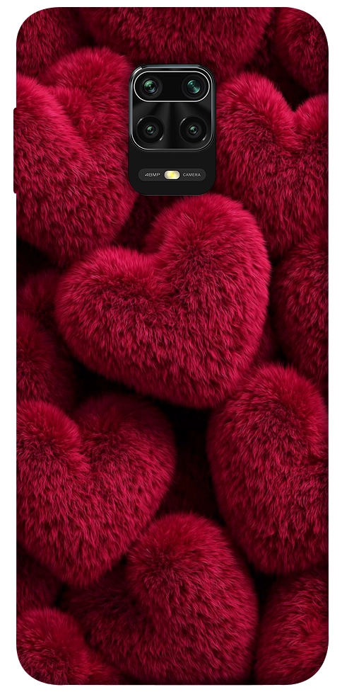 Чехол Fluffy hearts для Xiaomi Redmi Note 9 Pro