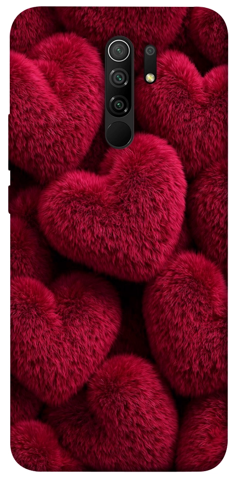 Чехол Fluffy hearts для Xiaomi Redmi 9