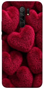 Чохол Fluffy hearts для Xiaomi Redmi 9