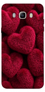 Чехол Fluffy hearts для Galaxy J7 (2016)