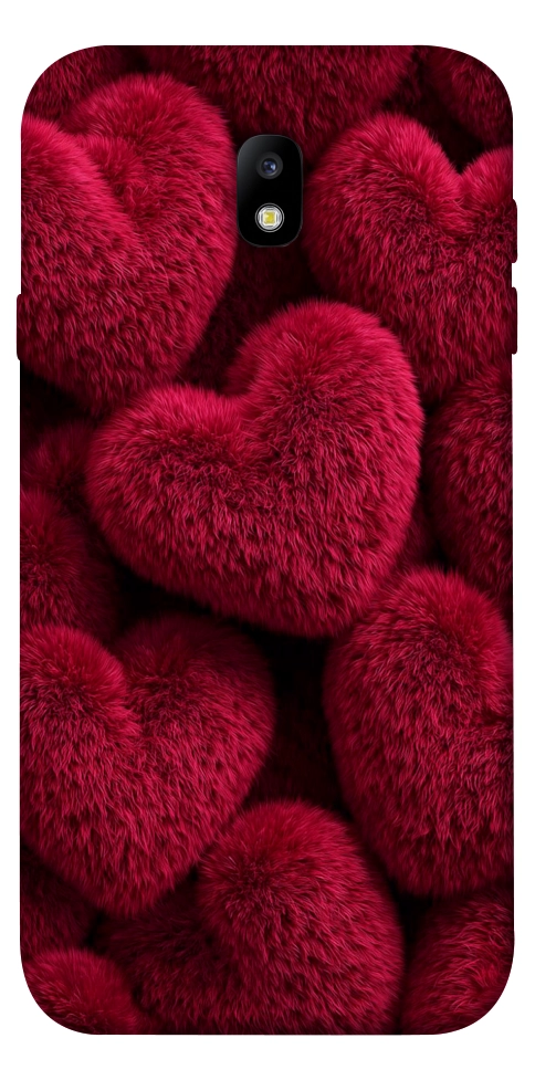 Чехол Fluffy hearts для Galaxy J7 (2017)