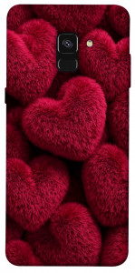 Чехол Fluffy hearts для Galaxy A8 (2018)