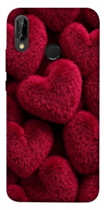 Чехол Fluffy hearts для Huawei P20 Lite