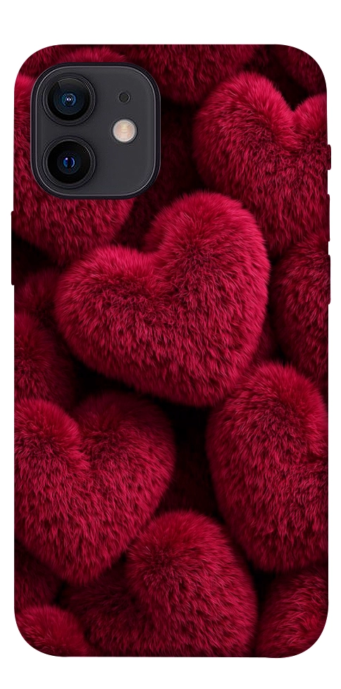 Чехол Fluffy hearts для iPhone 12 mini