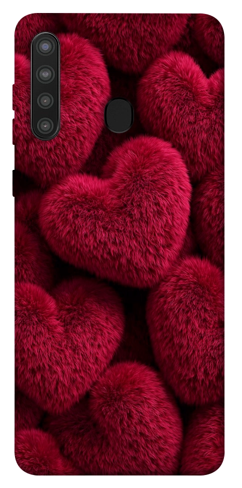 Чохол Fluffy hearts для Galaxy A21